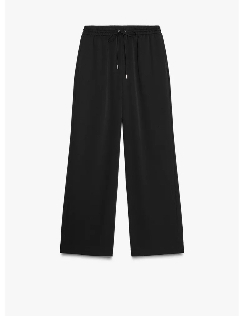 Zara BLACK ELASTIC WAIST FLOWY PANTS